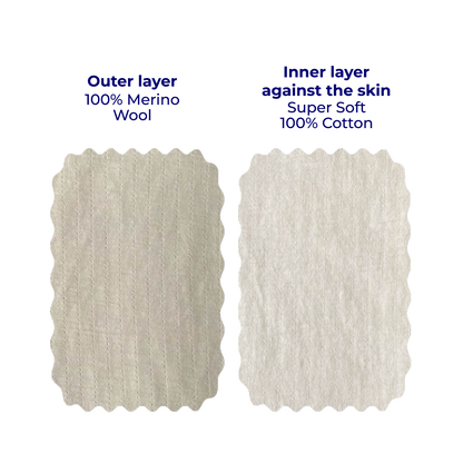 240 GSM Twin layer Cotton/Wool Thermo Fleece for Sensitive Skin